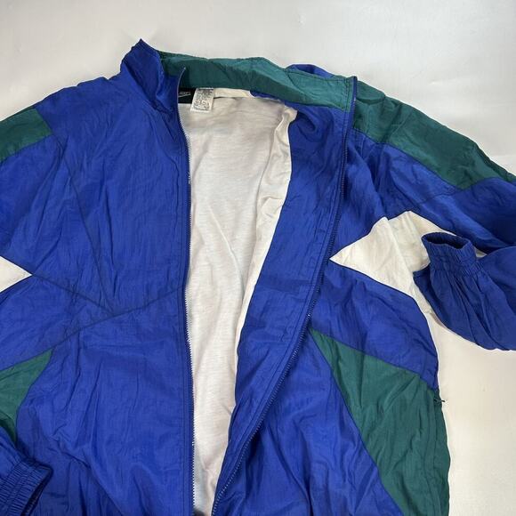 Vintage 90s Nike Full Zip Multicolor Colorblock Jacket Mens XLT - Picture 8 of 9